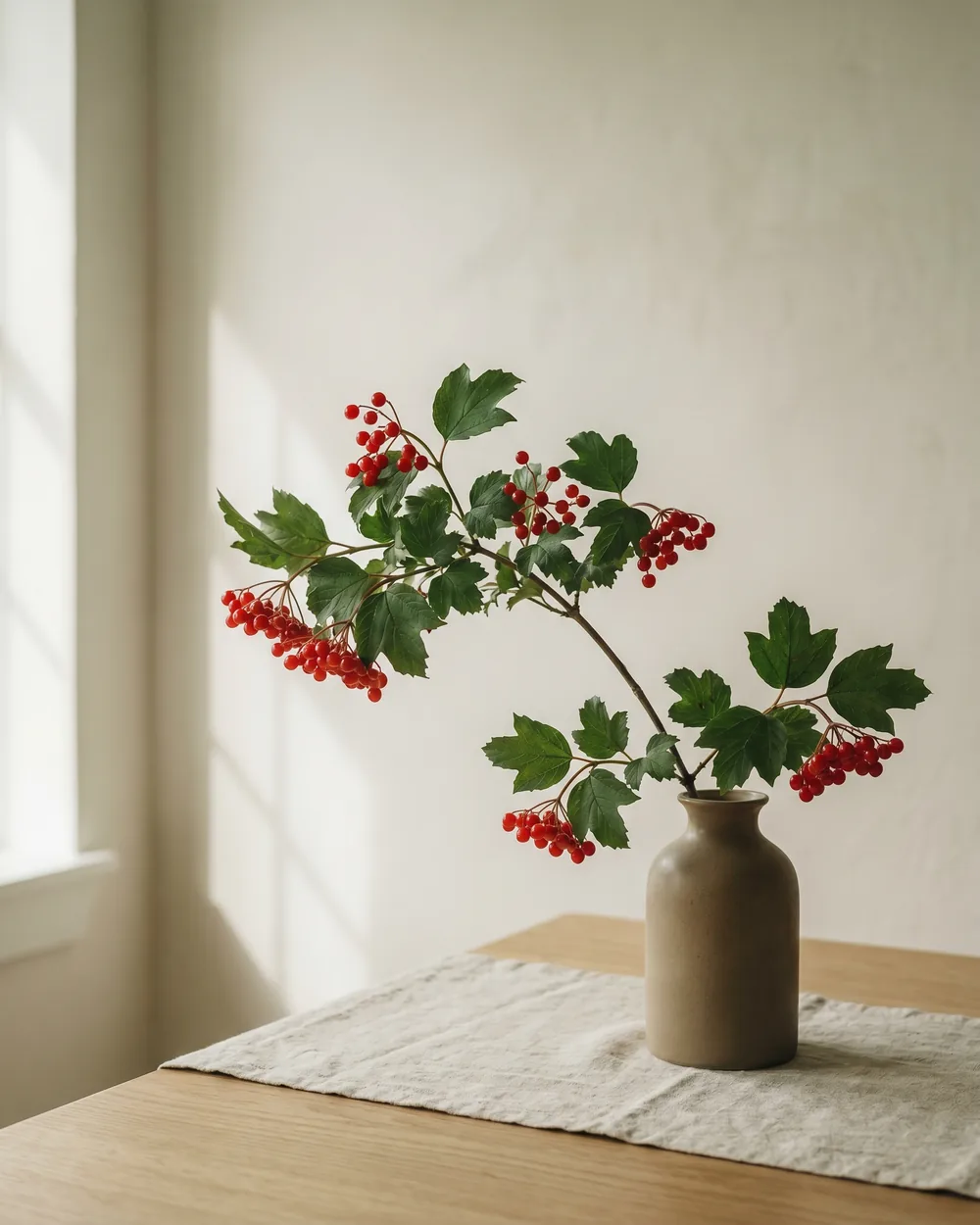 Gemeiner Schneeball styliert im Wohnraum