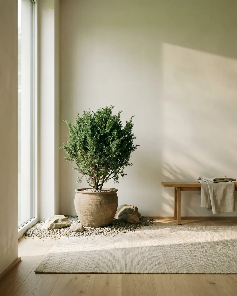 Gemeiner Wacholder styliert im Wohnraum