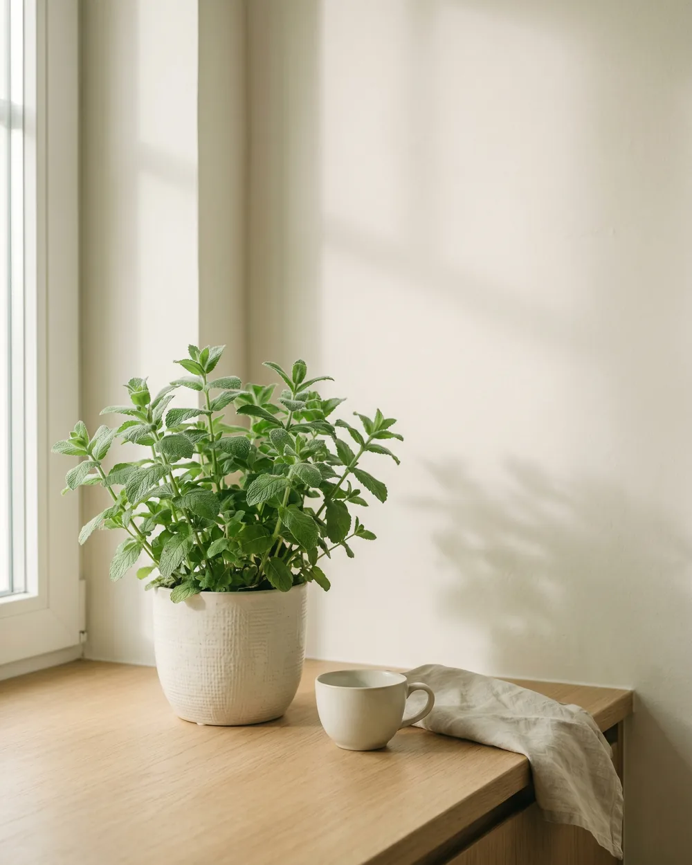 Apfelminze styliert im Wohnraum