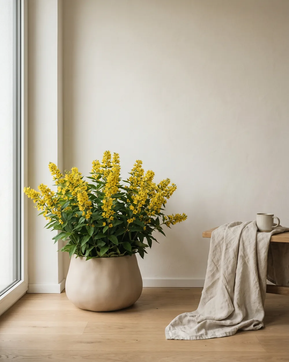 Gewöhnlicher Gilbweiderich styliert im Wohnraum