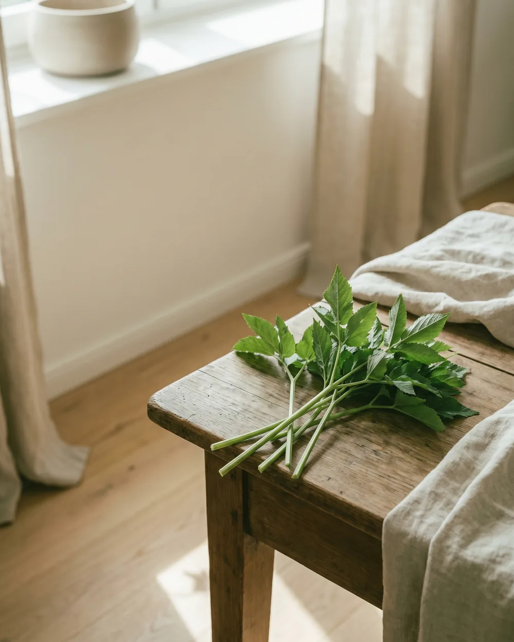 Giersch styliert im Wohnraum