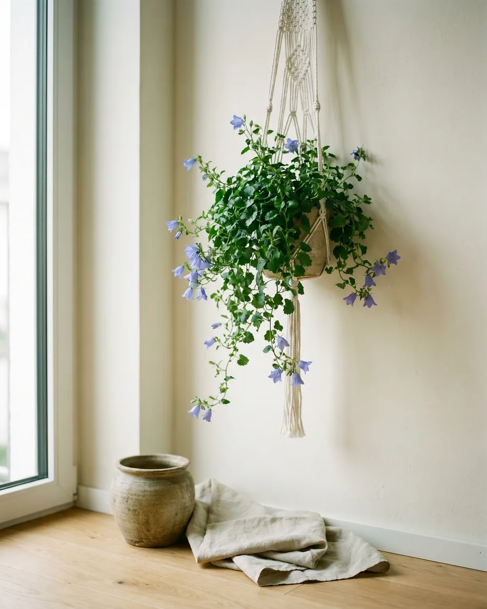 Glockenblume styliert im Wohnraum