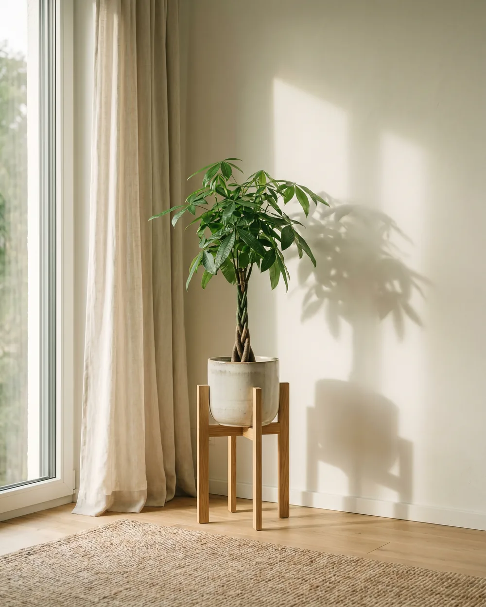 Glückskastanie styliert im Wohnraum