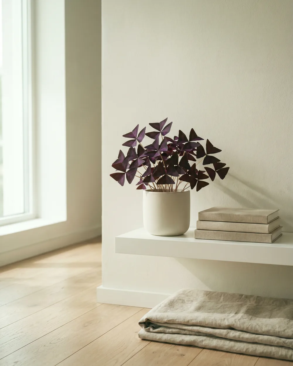 Glücksklee styliert im Wohnraum