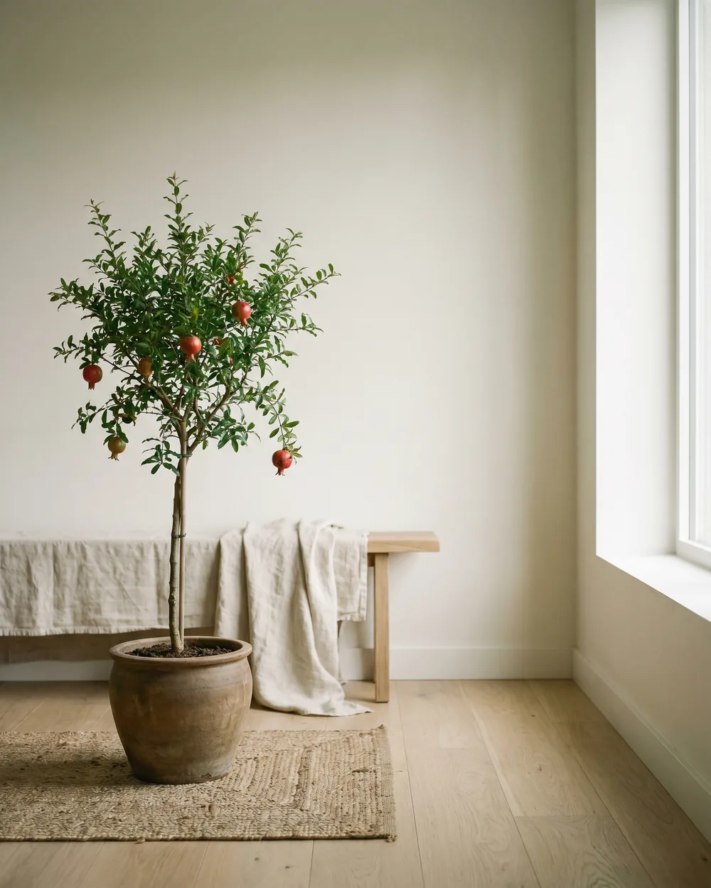 Granatapfel styliert im Wohnraum