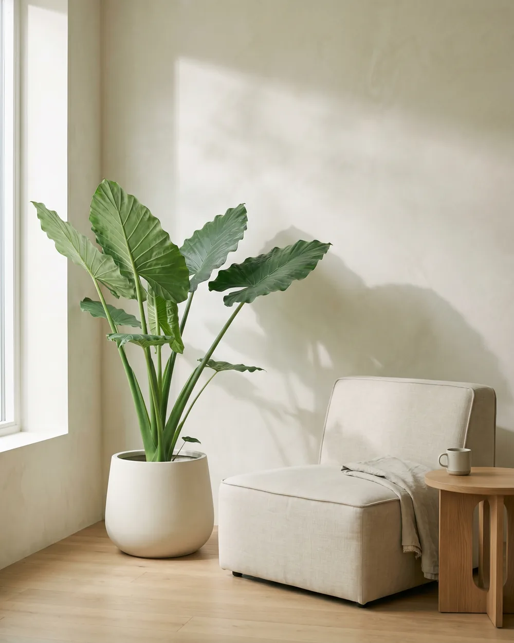 Großes Pfeilblatt styliert im Wohnraum