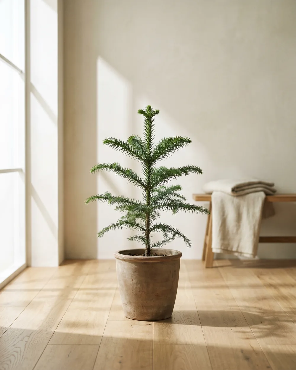 Affenschwanzbaum styliert im Wohnraum