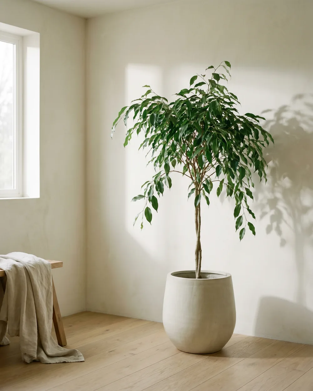 Birkenfeige styliert im Wohnraum