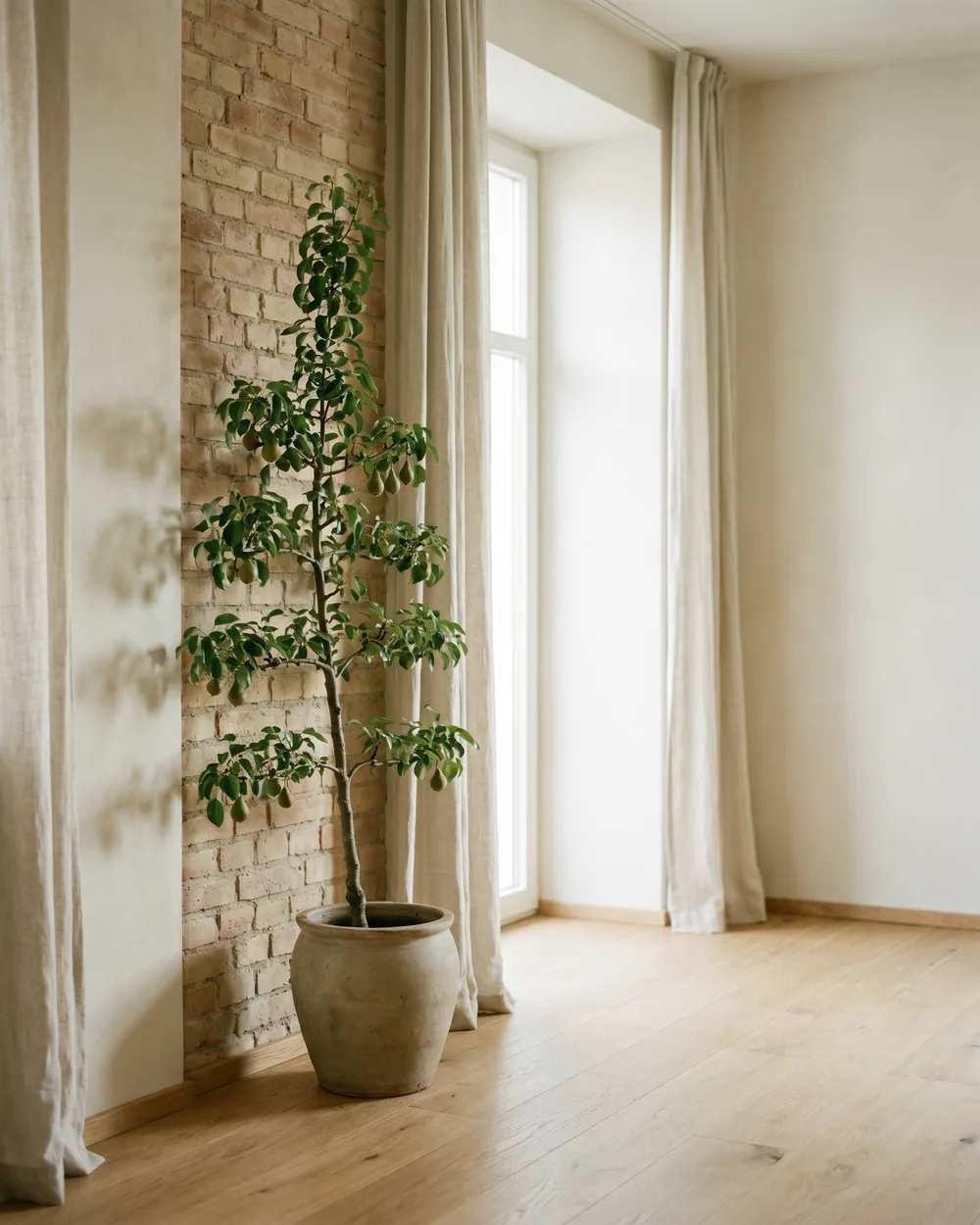 Birne styliert im Wohnraum