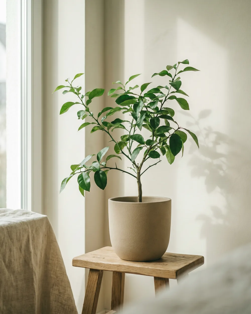 Bitterorange styliert im Wohnraum