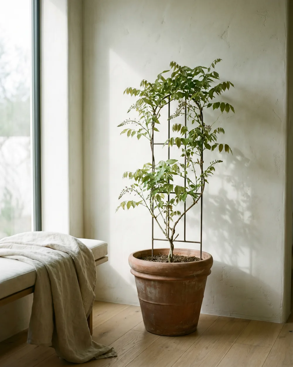 Blauregen styliert im Wohnraum