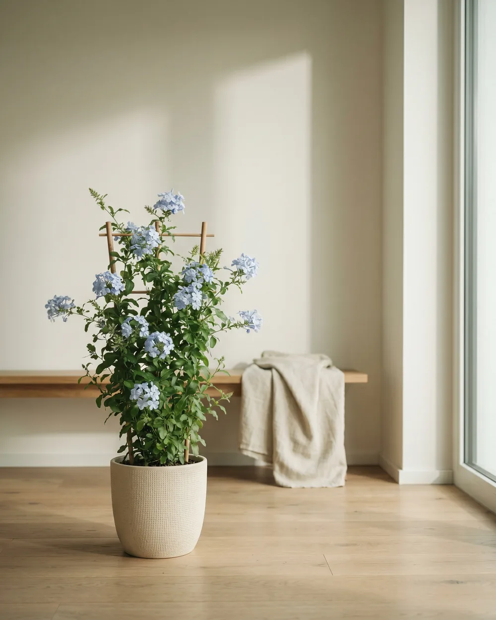 Bleiwurz styliert im Wohnraum