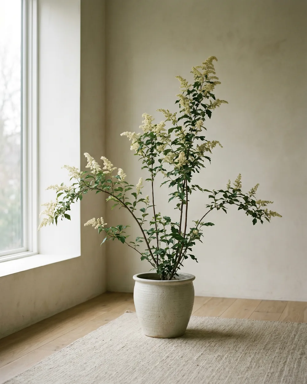 Blumenesche styliert im Wohnraum