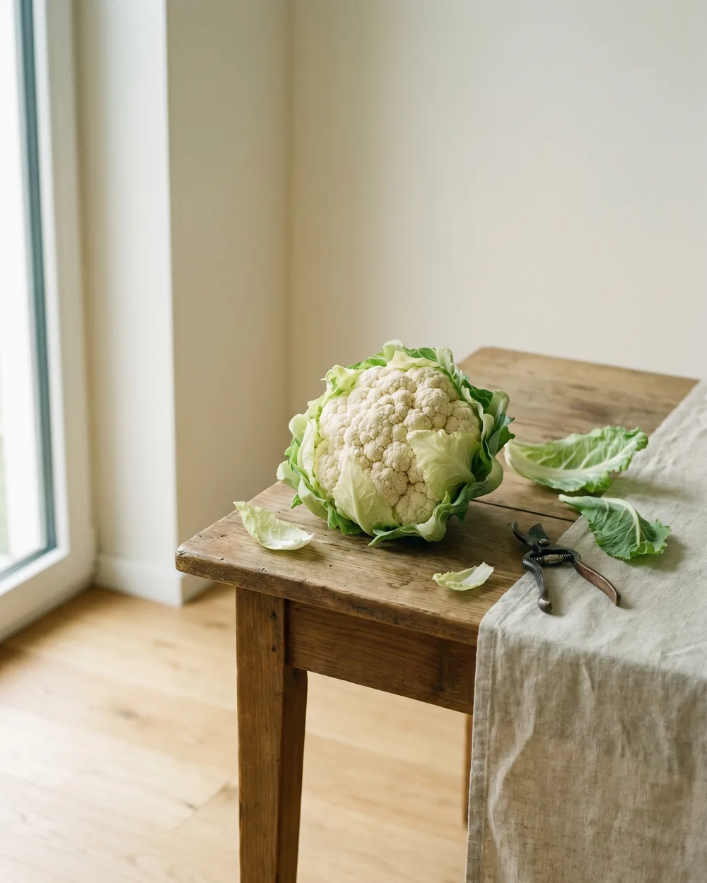 Blumenkohl styliert im Wohnraum