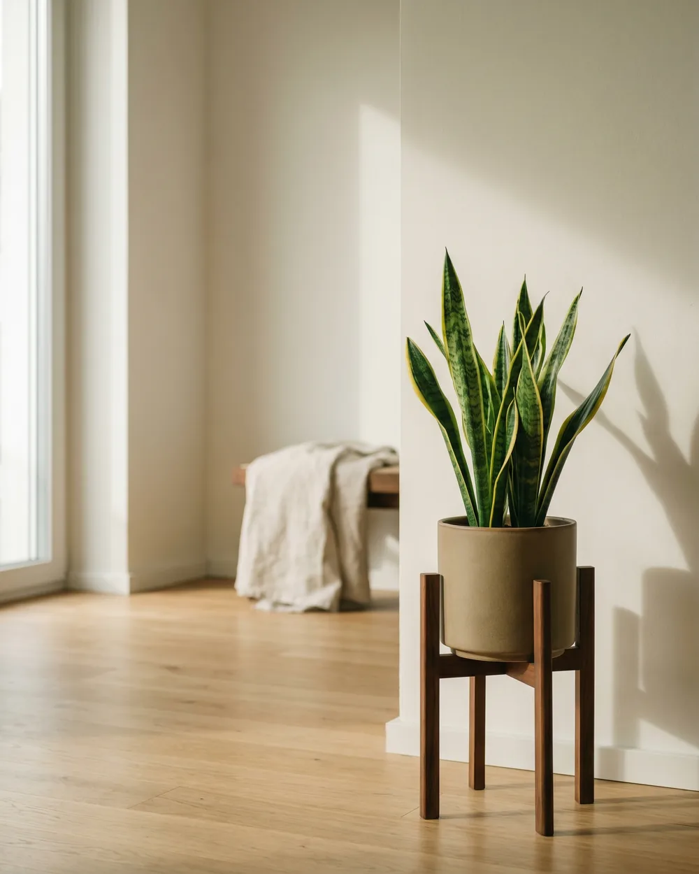 Bogenhanf styliert im Wohnraum