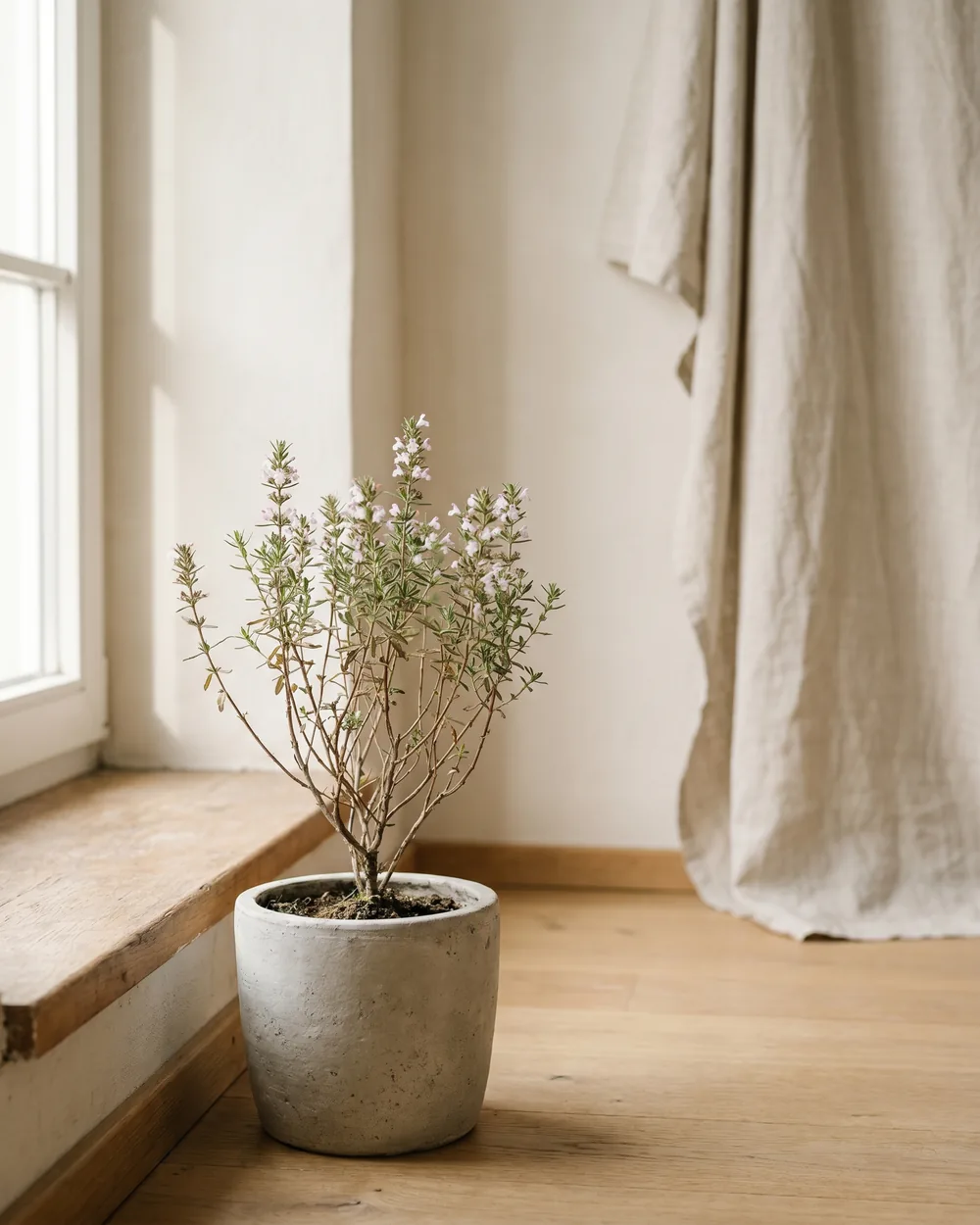 Bohnenkraut styliert im Wohnraum