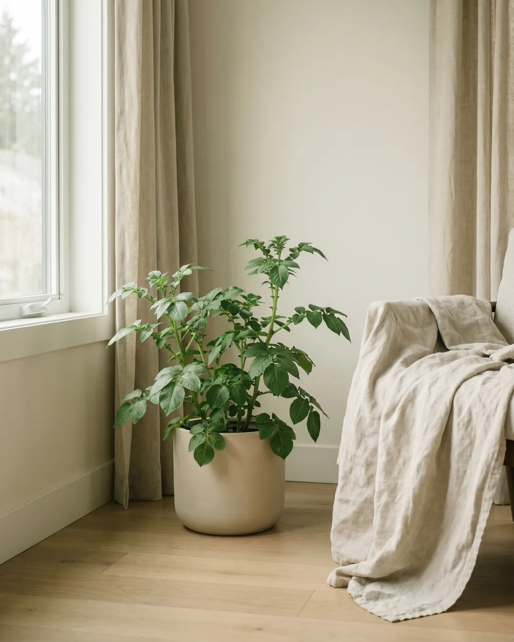 Kartoffel styliert im Wohnraum
