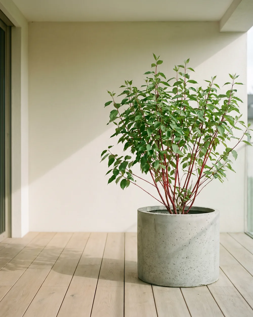 Weißer Hartriegel styliert im Wohnraum