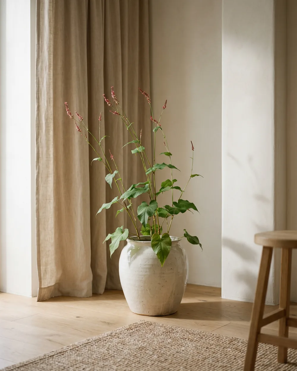Kerzenknöterich styliert im Wohnraum