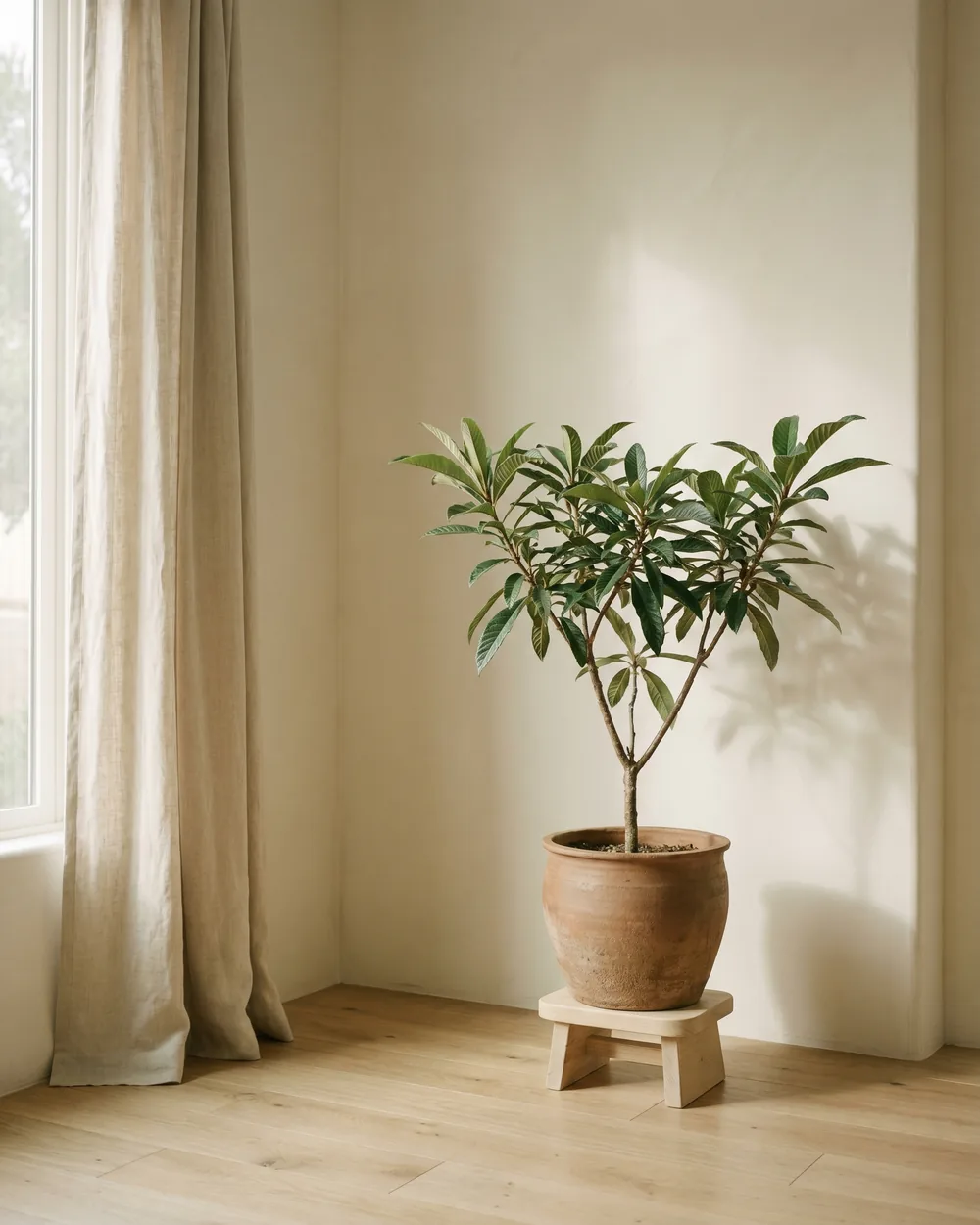 Wollmispel styliert im Wohnraum
