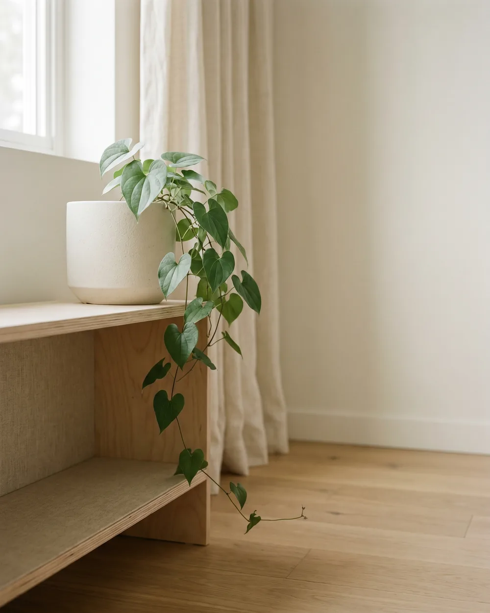 Yamswurzel styliert im Wohnraum