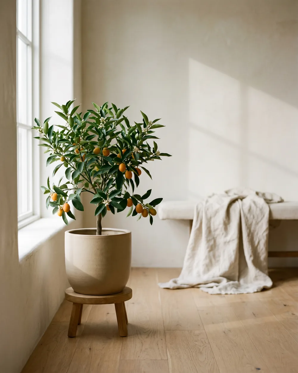 Kumquat styliert im Wohnraum