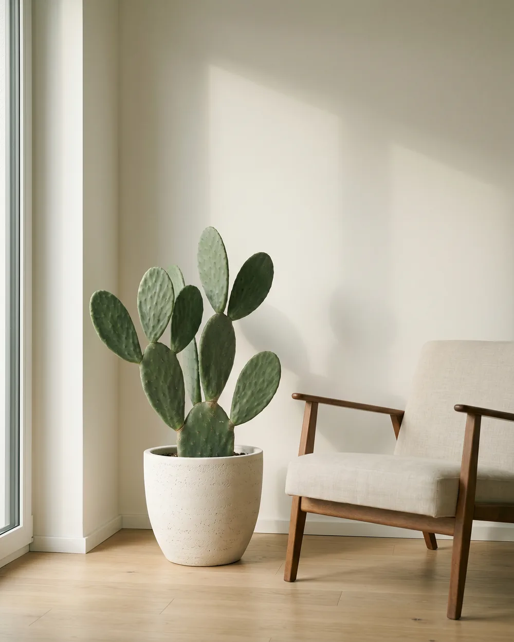 Opuntie styliert im Wohnraum