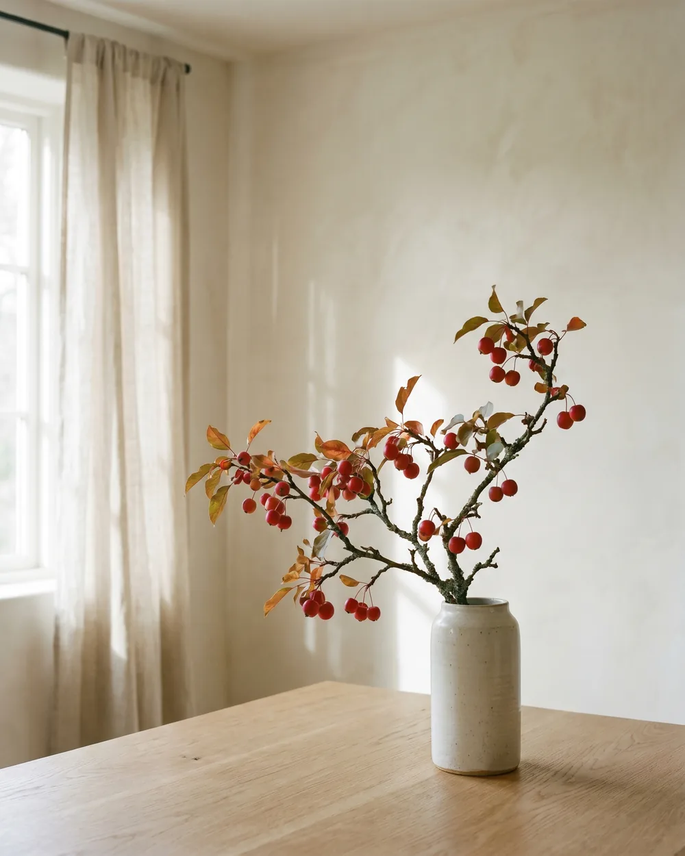 Zierapfel styliert im Wohnraum