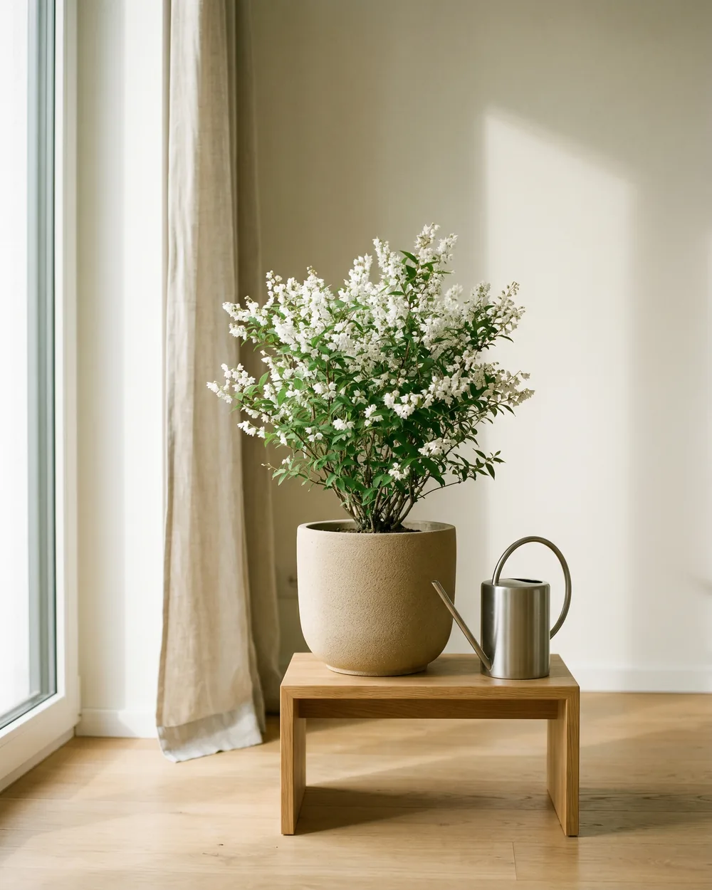 Zierliche Deutzie styliert im Wohnraum