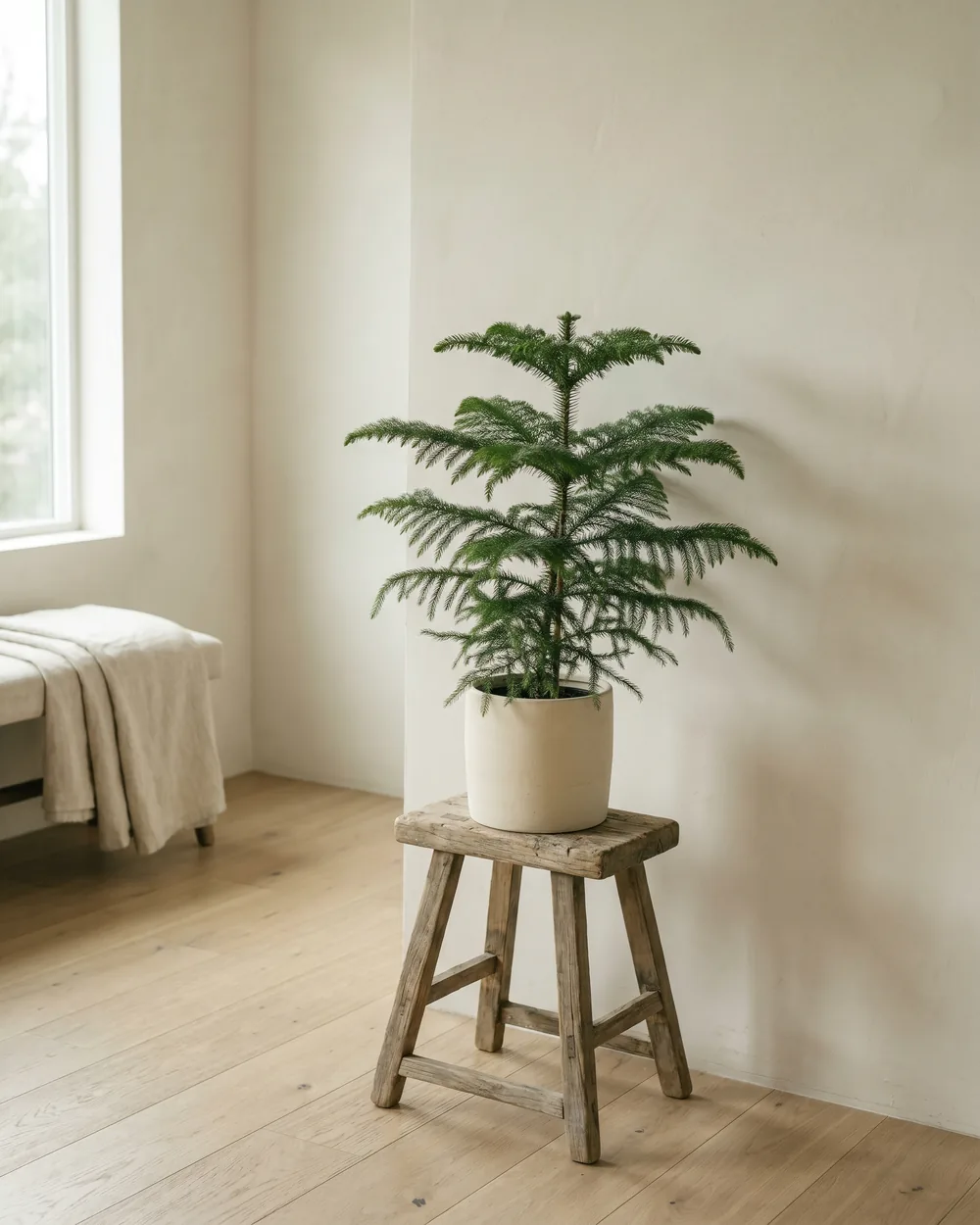 Zimmertanne styliert im Wohnraum