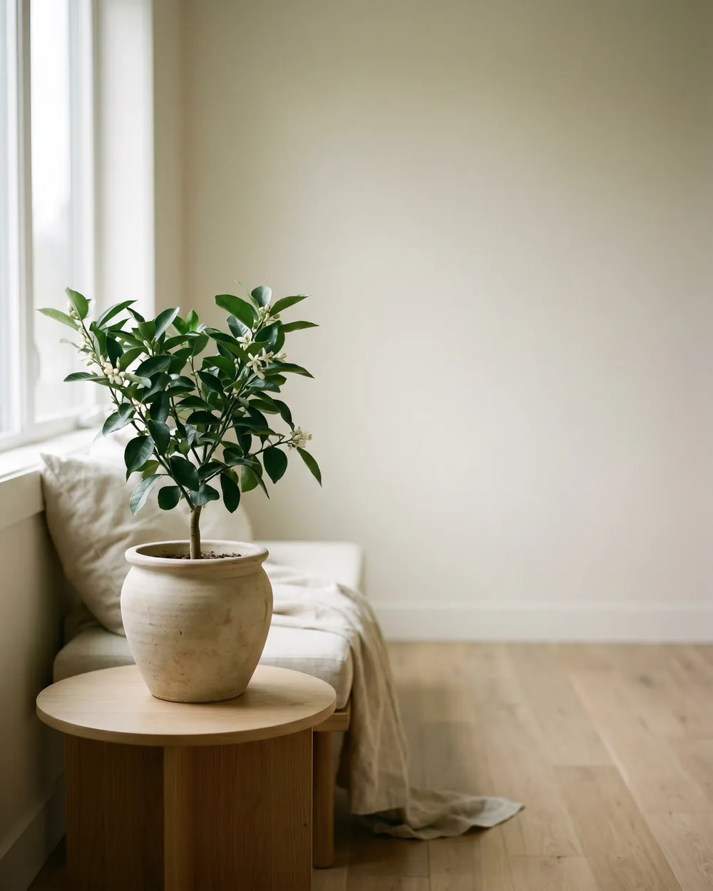 Zitruspflanze styliert im Wohnraum