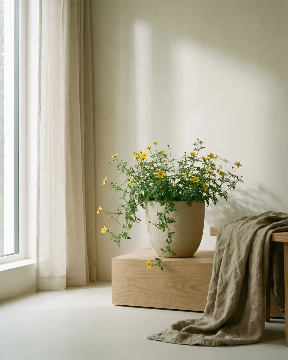 Zweizahn styliert im Wohnraum