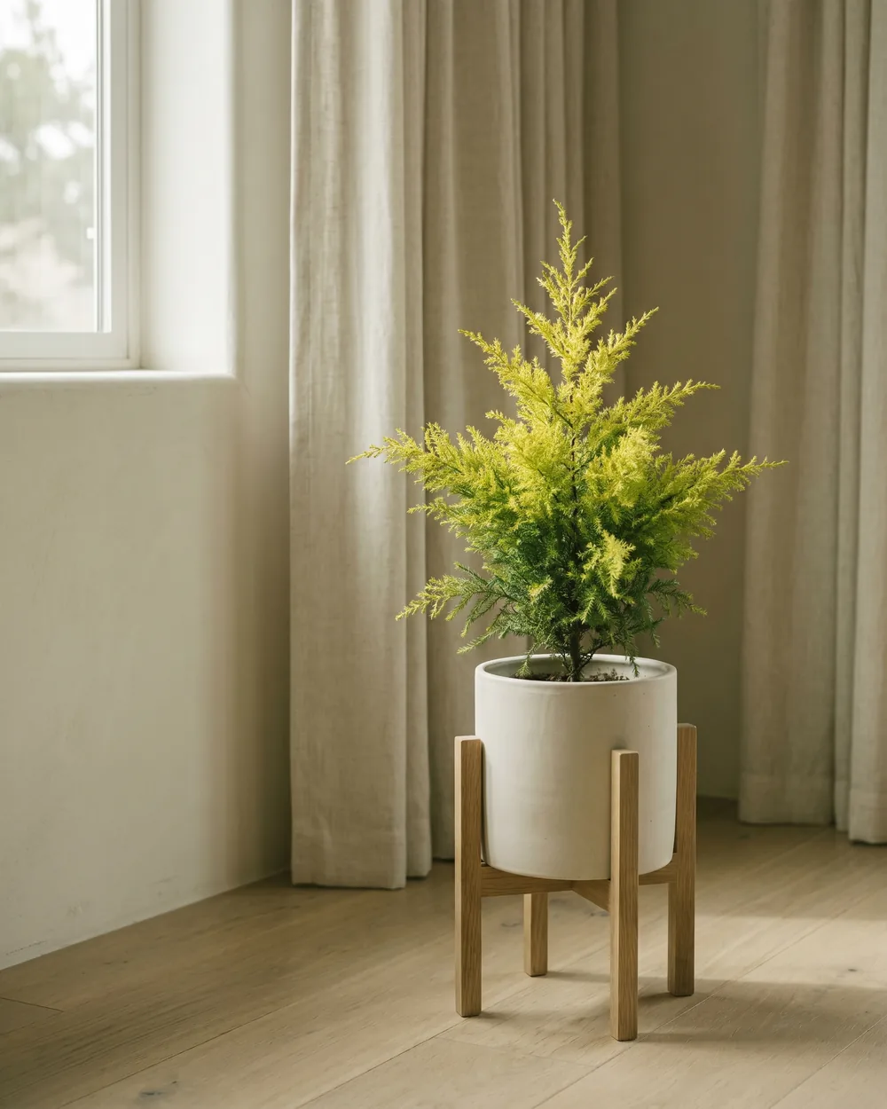 Zypresse styliert im Wohnraum