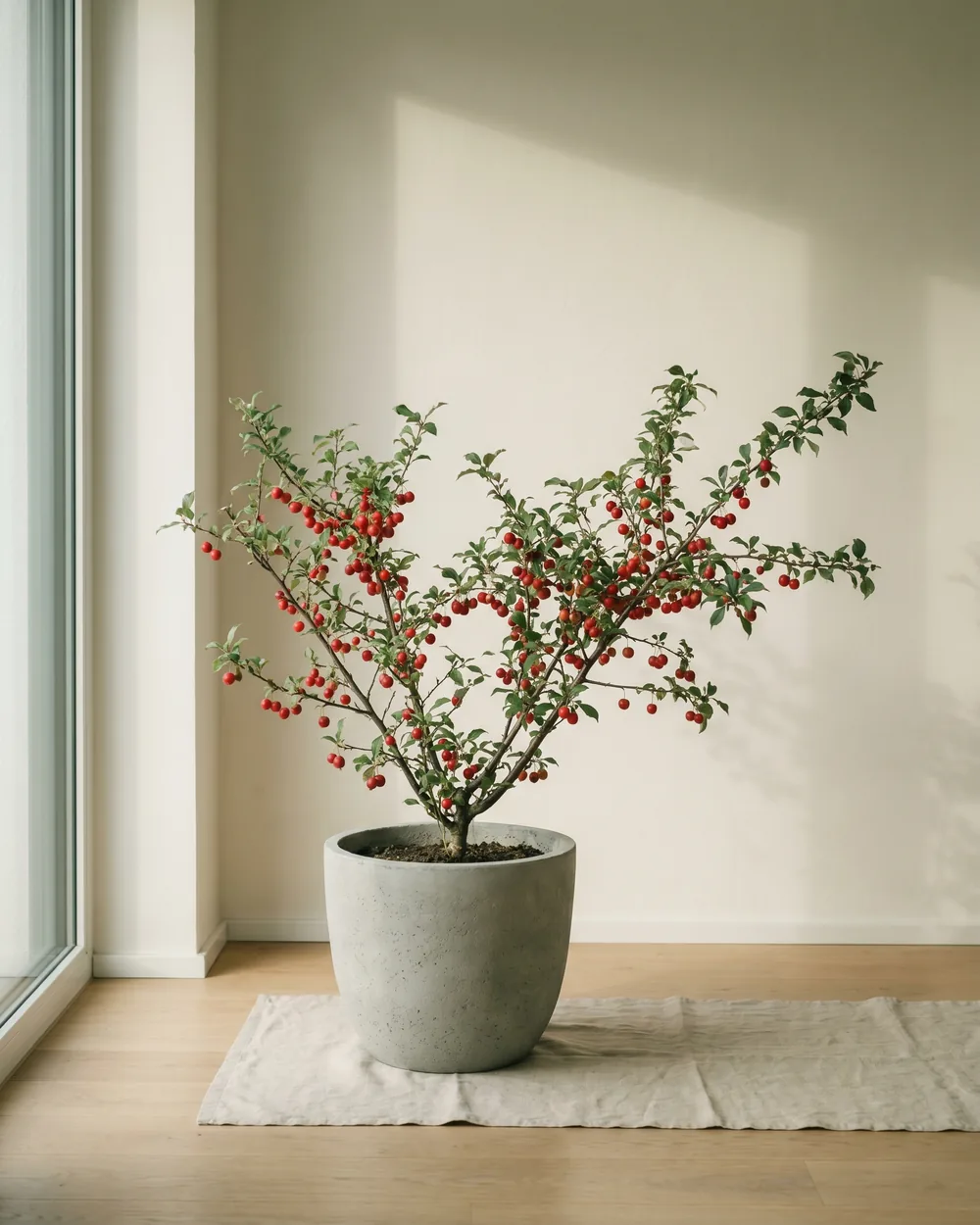 Knorpelkirsche styliert im Wohnraum