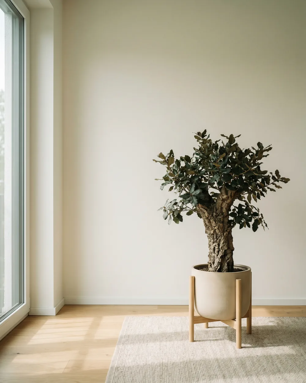 Korkeiche styliert im Wohnraum