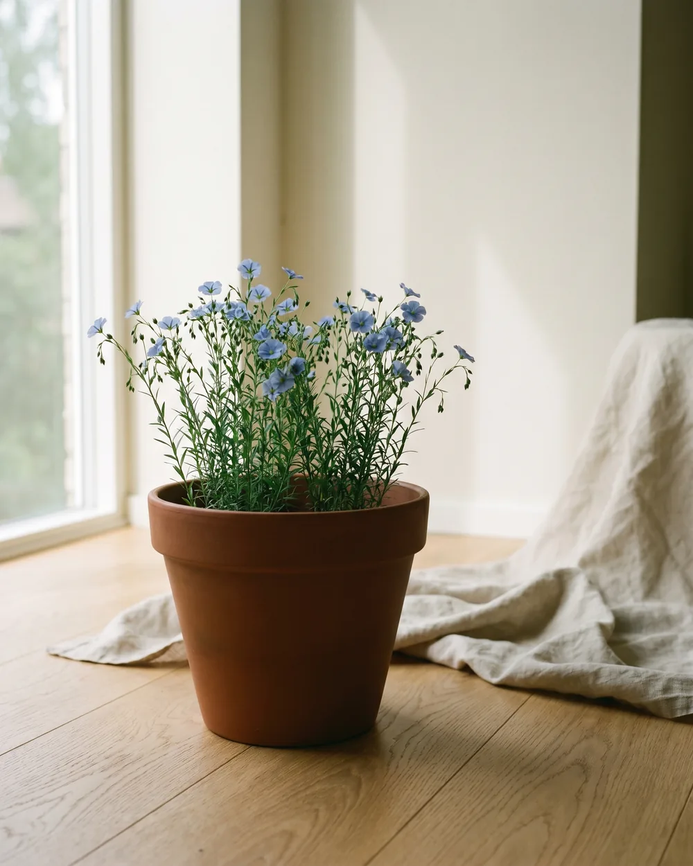 Lein styliert im Wohnraum