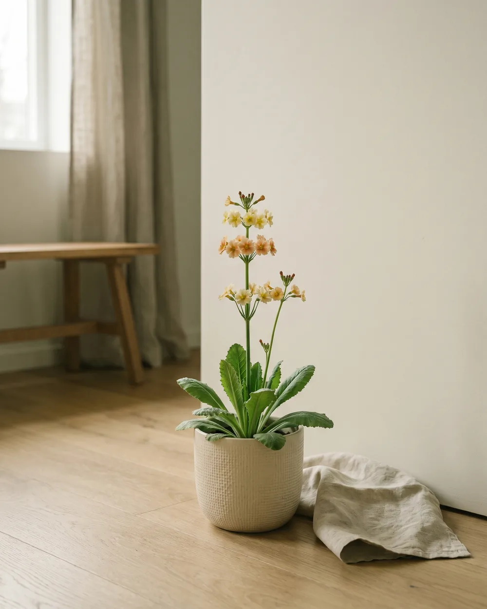 Leuchterblume styliert im Wohnraum