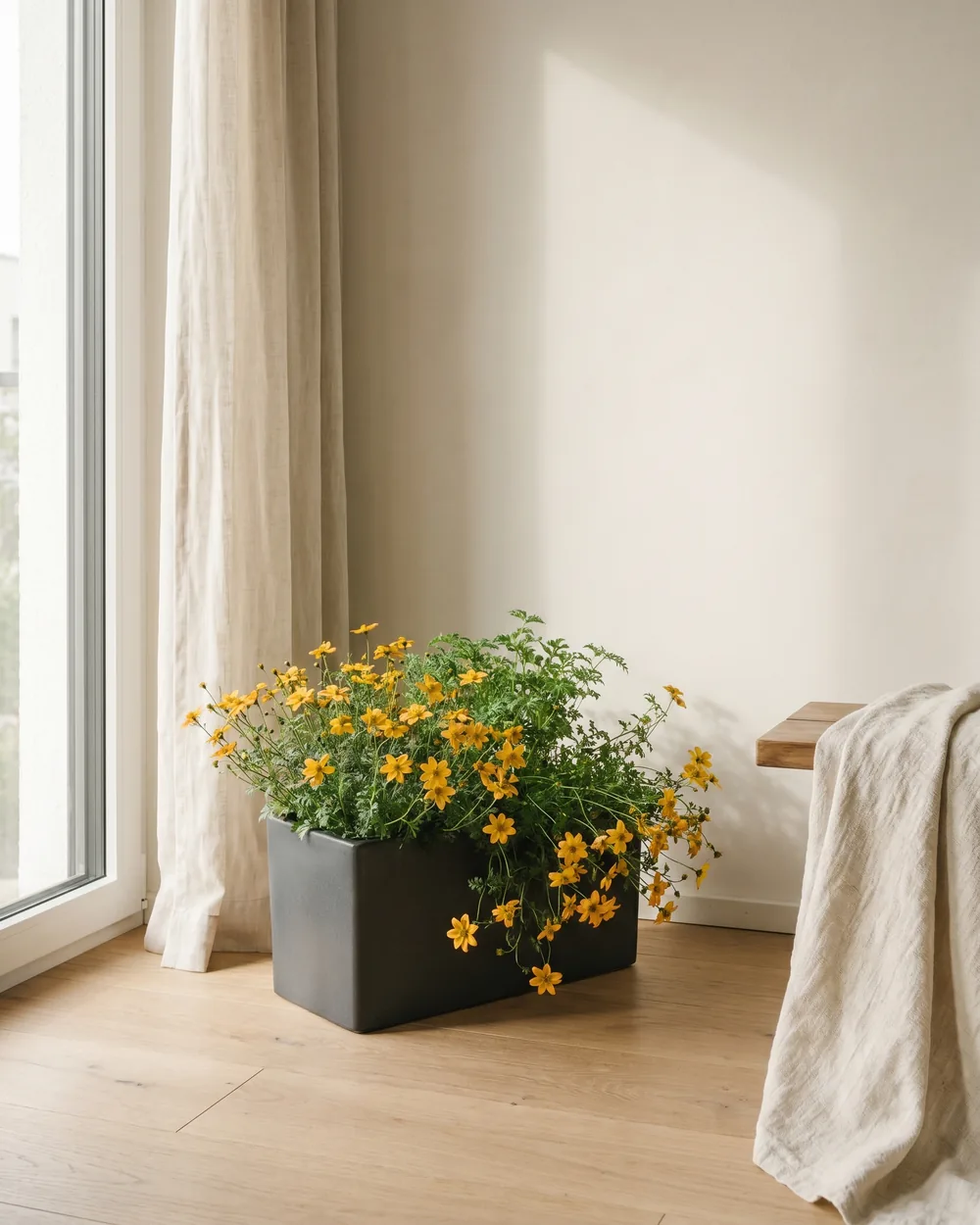 Mädchenkraut styliert im Wohnraum