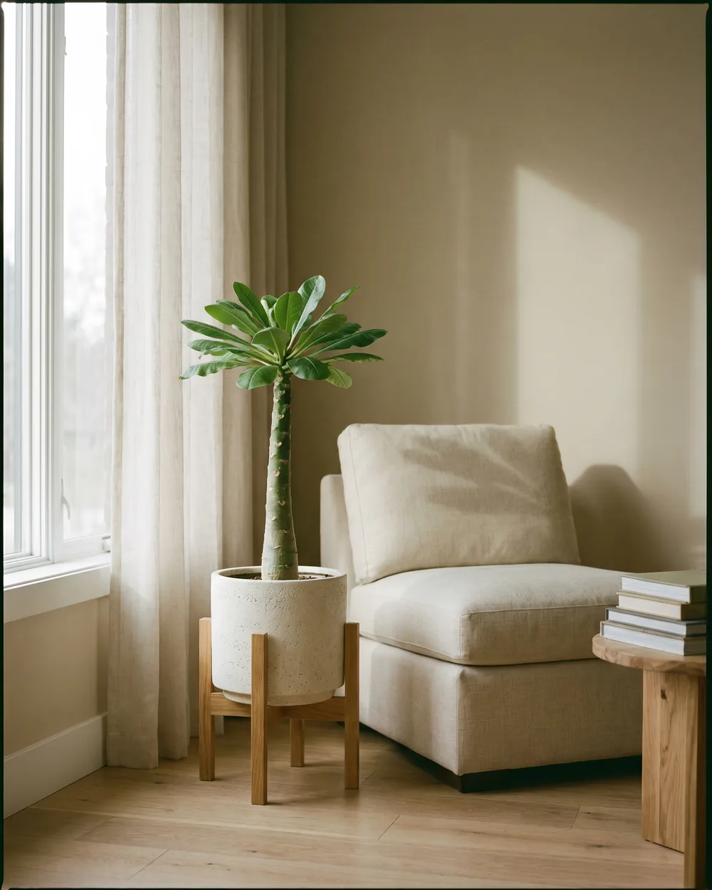 Hawaii-Palme styliert im Wohnraum