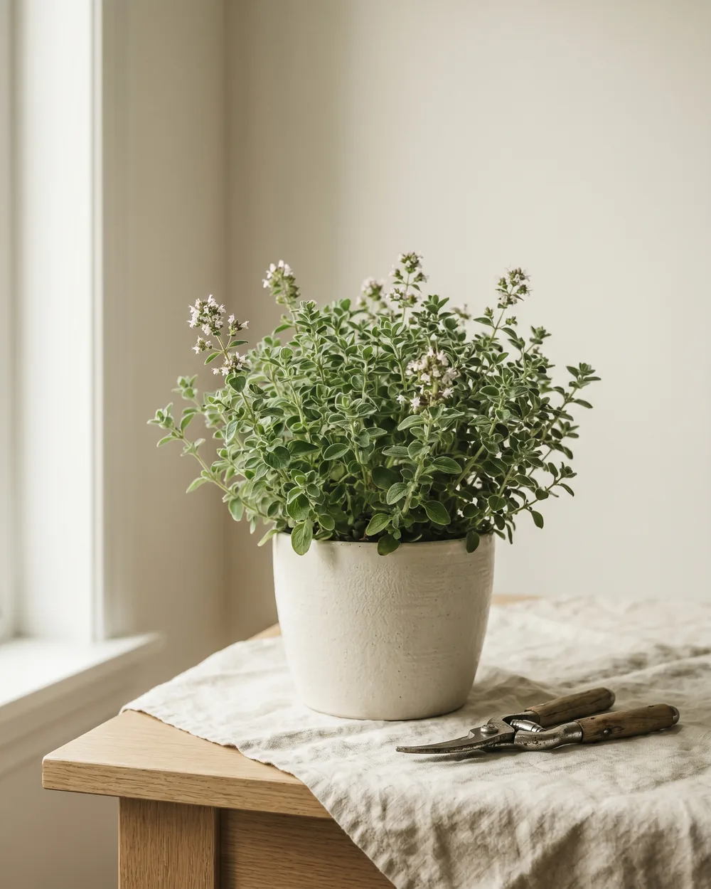 Majoran styliert im Wohnraum