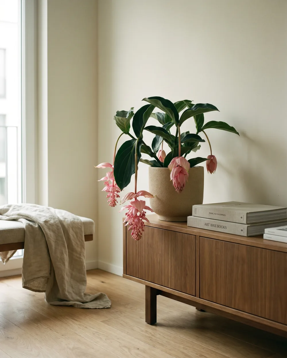 Medinille styliert im Wohnraum