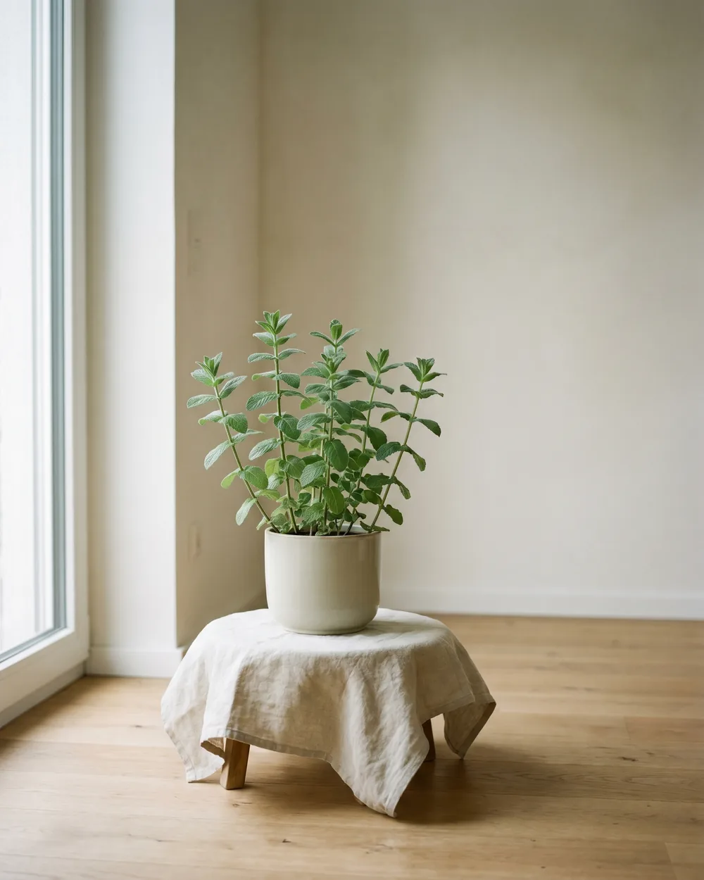 Minze styliert im Wohnraum
