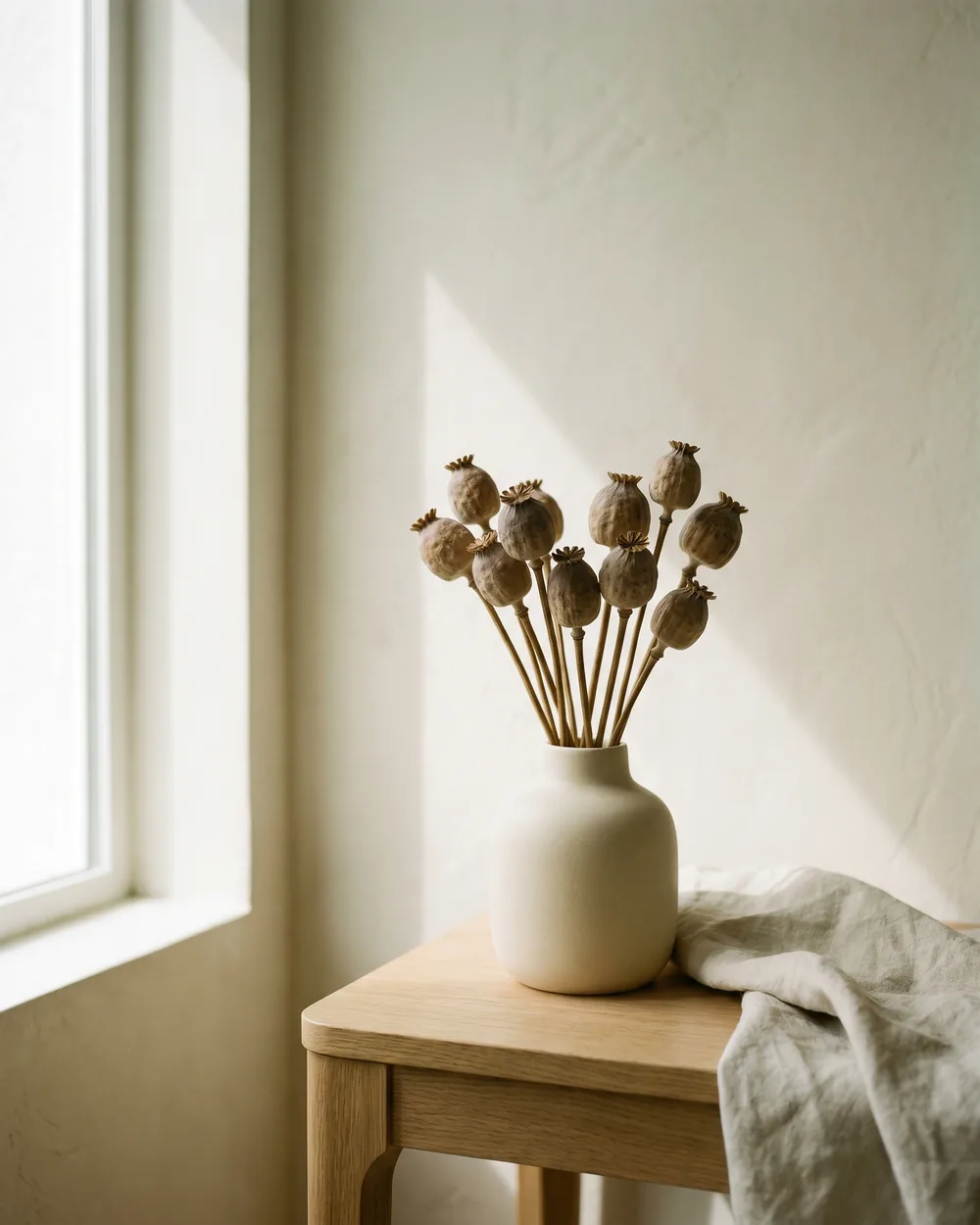 Mohn styliert im Wohnraum