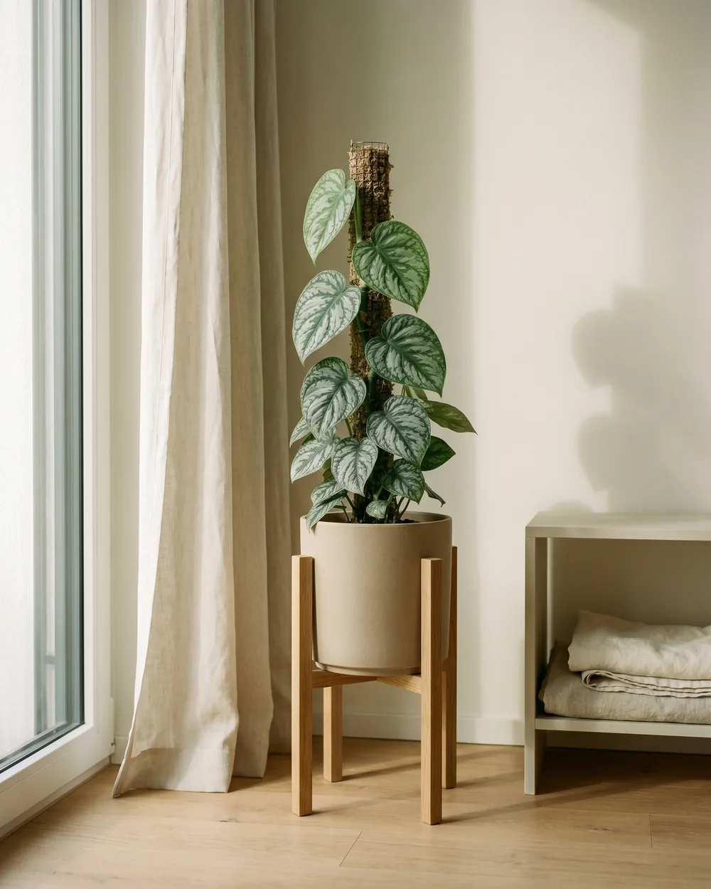 Monstera Dubia styliert im Wohnraum