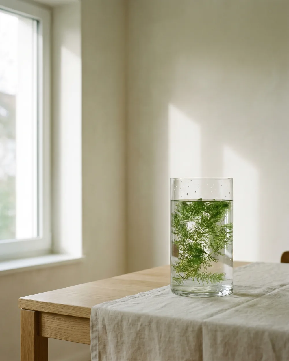 Hornkraut styliert im Wohnraum