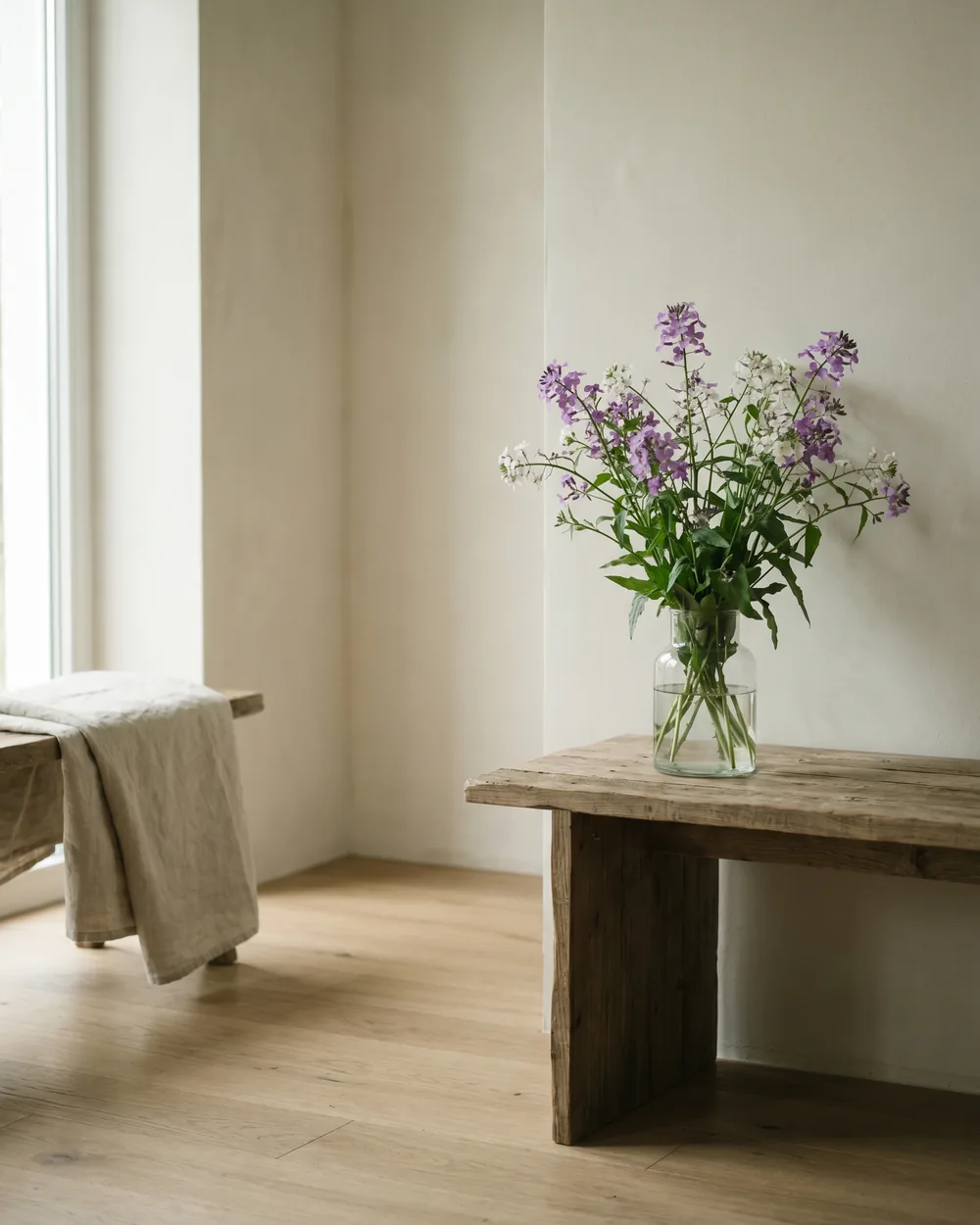 Nachtviole styliert im Wohnraum