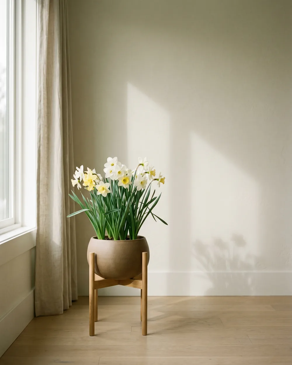 Narzisse styliert im Wohnraum