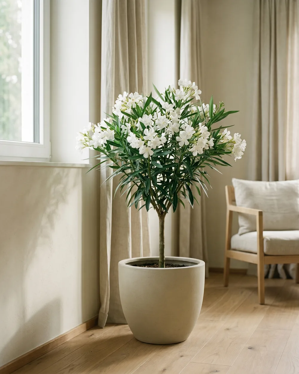 Oleander styliert im Wohnraum