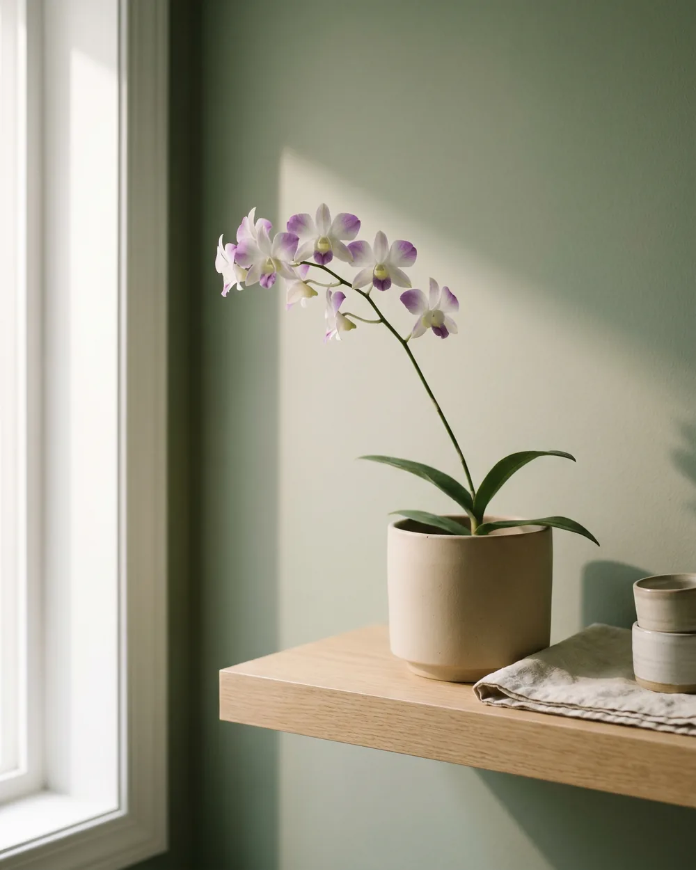 Orchidee styliert im Wohnraum
