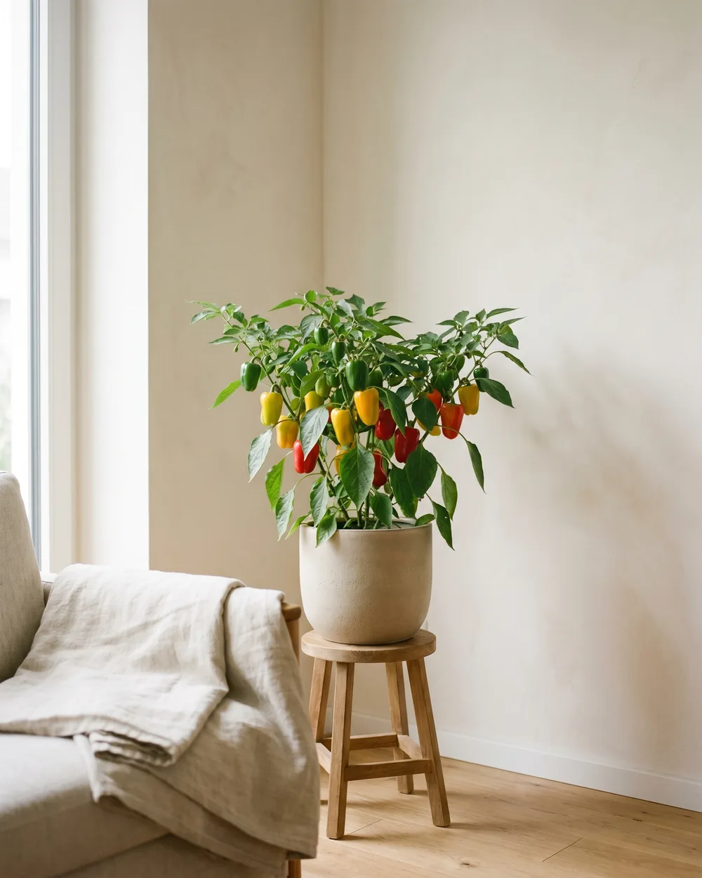 Paprika styliert im Wohnraum